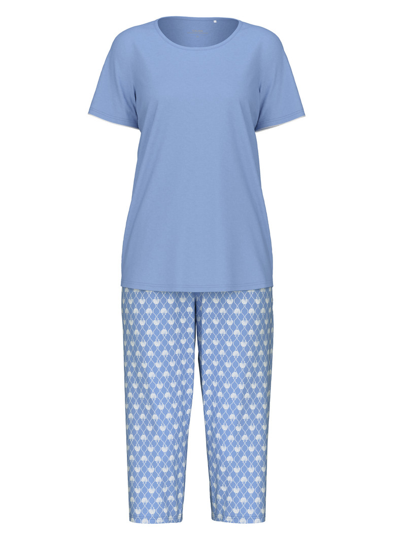 Vêtement De Nuit Calida Shell Nights 3/4 Pyjamas Bleu Femme | JSC-7381612