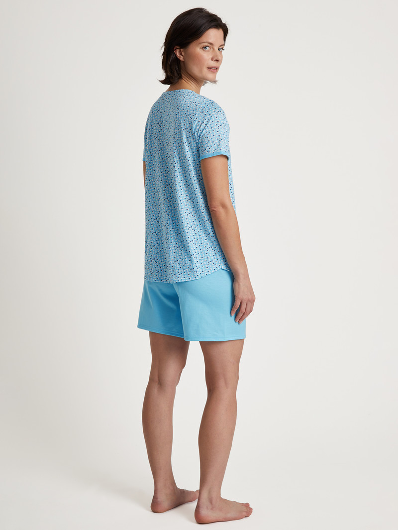 Vêtement De Nuit Calida Special Short Pyjama Bleu Femme | XPG-1141622