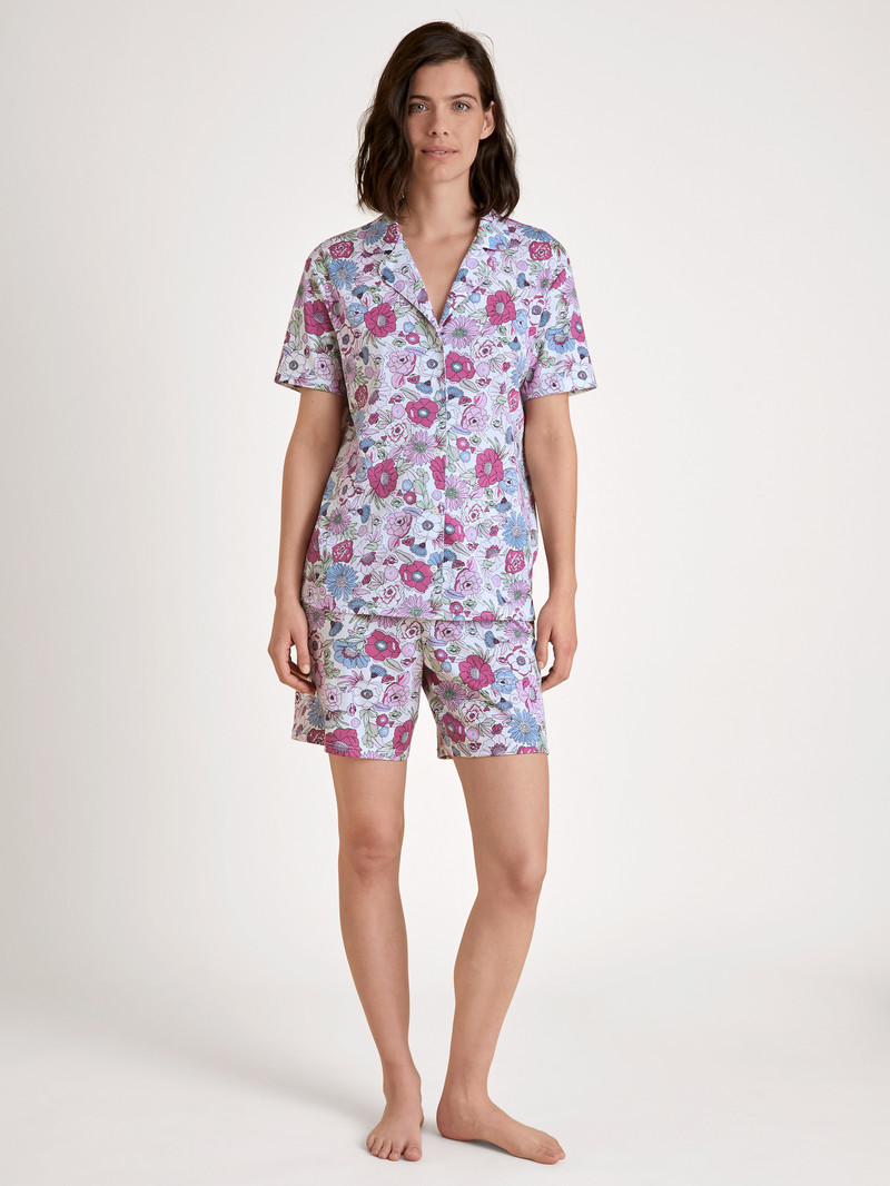 Vêtement De Nuit Calida Spring Flower Dreams Short Pyjama Rouge Femme | XJF-1222164