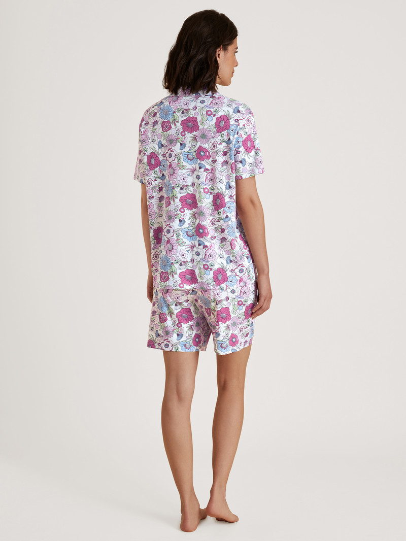 Vêtement De Nuit Calida Spring Flower Dreams Short Pyjama Rouge Femme | XJF-1222164