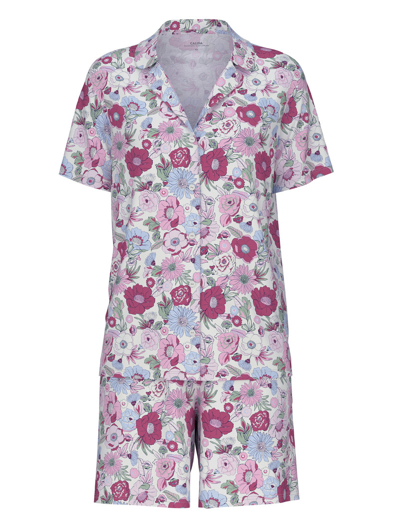 Vêtement De Nuit Calida Spring Flower Dreams Short Pyjama Rouge Femme | XJF-1222164