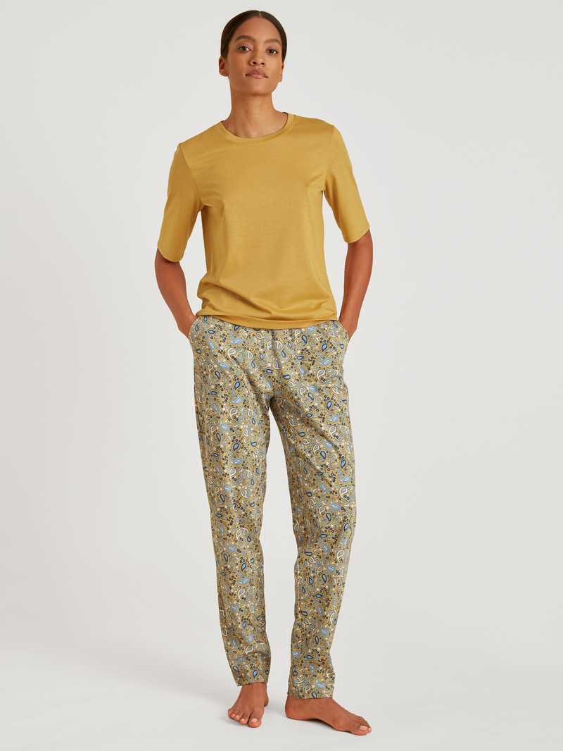 Vêtement De Nuit Calida Favourites Paisley Pants Jaune Femme | LGN-0323753