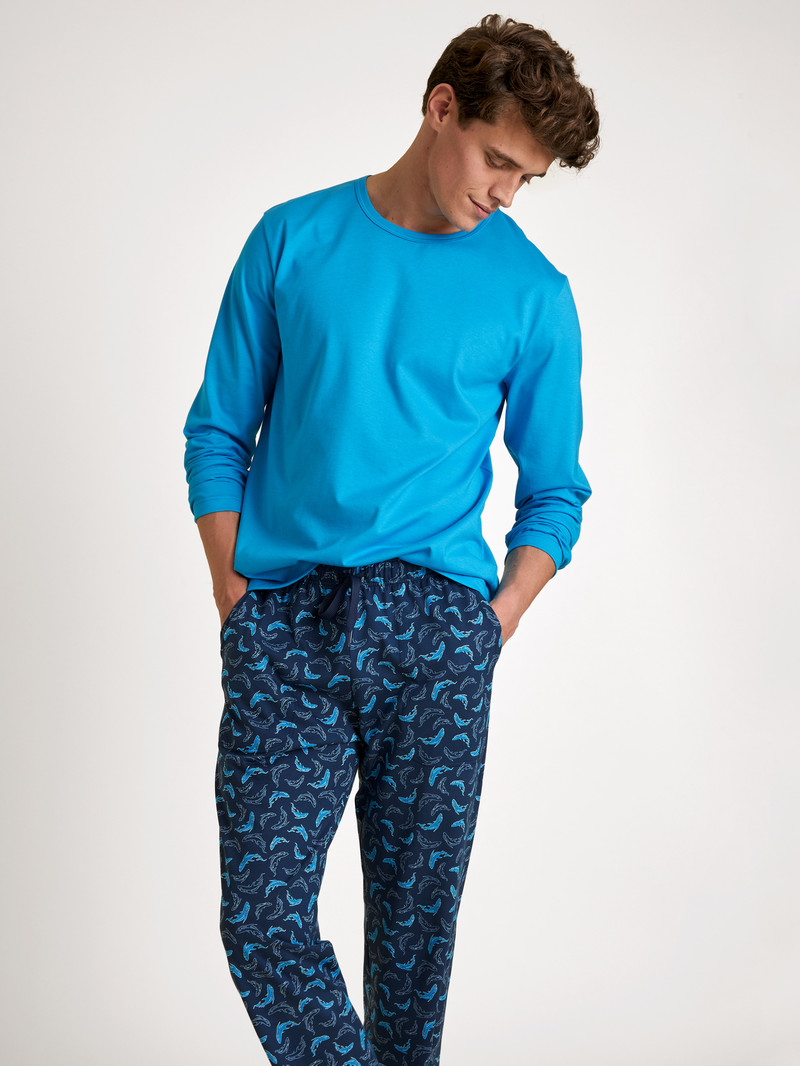 Vêtement De Nuit Calida Rmx Sleep Leisure Pants Bleu Homme | VWL-6721321