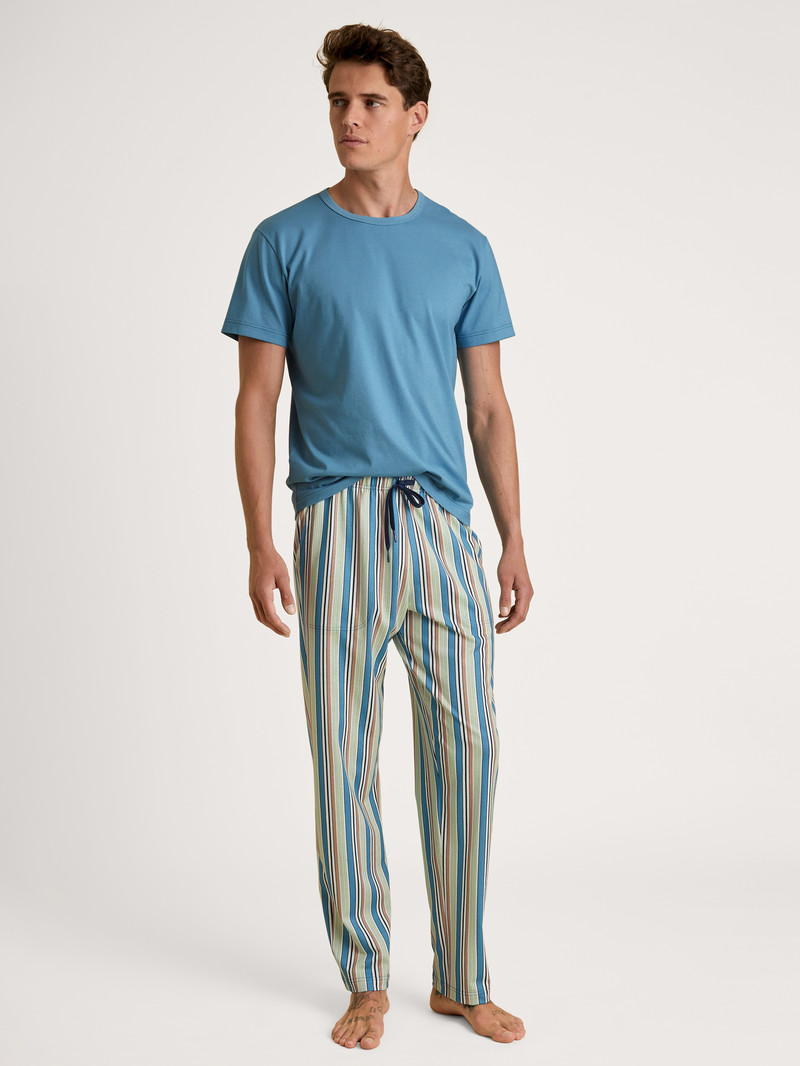 Vêtement De Nuit Calida Rmx Sleep Weekend Pants Bleu Homme | DGU-0859263