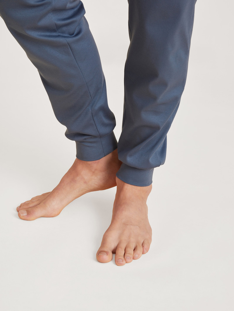 Vêtement De Nuit Calida Relax Enjoy Pyjama With Cuff Indigo Homme | GZE-1416107